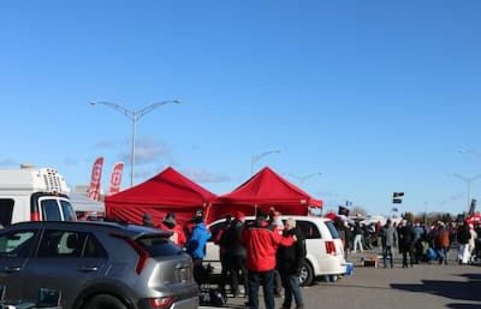 A festive atmosphere before the Dunsmore Cup final