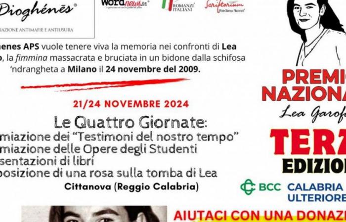 The third edition of the Award dedicated to the memory of Lea Garofalo