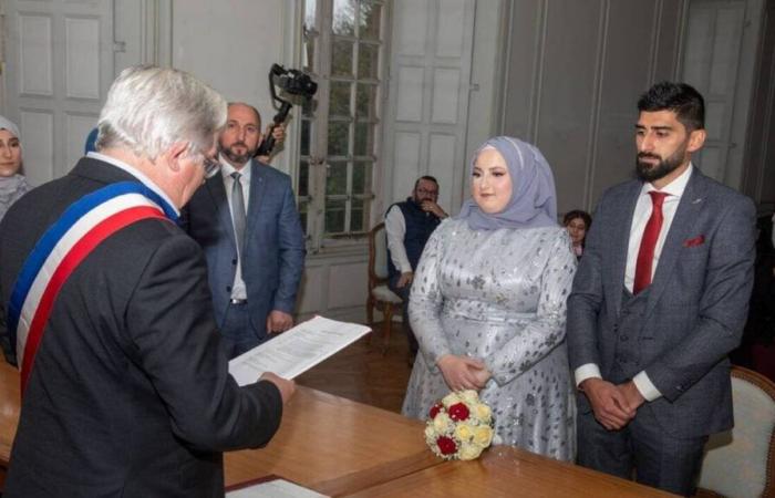 they got married on the day of the fire at the town hall of Flers