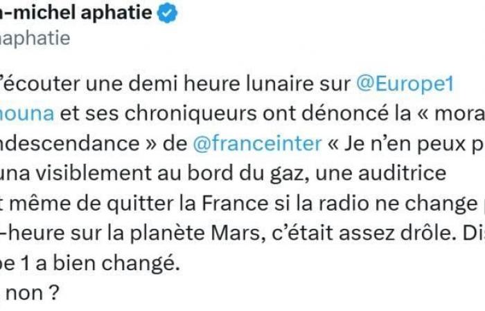 Jean-Michel Aphatie accused of anti-Semitism after a tweet asserting that Cyril Hanouna is… “on the verge of gas” – Journalist Gauthier Le Bret believes that “this message is like that of Jean-Marie Le Pen and his crematory Durafour”