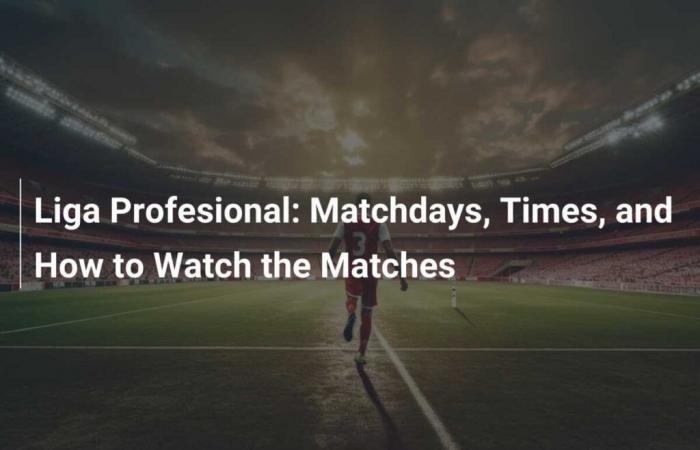 Liga Profesional: Match days, schedules and how to watch the matches