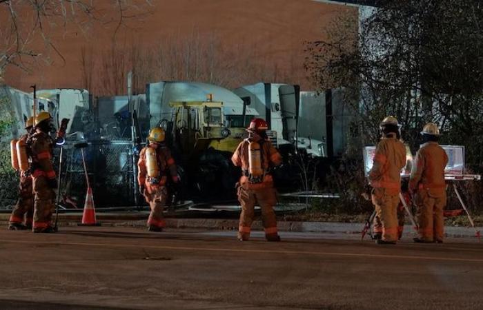 Three semi-trailers burned in Saint-Laurent, the SPVM is investigating