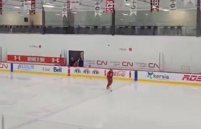 Patrik Laine skated in Brossard today