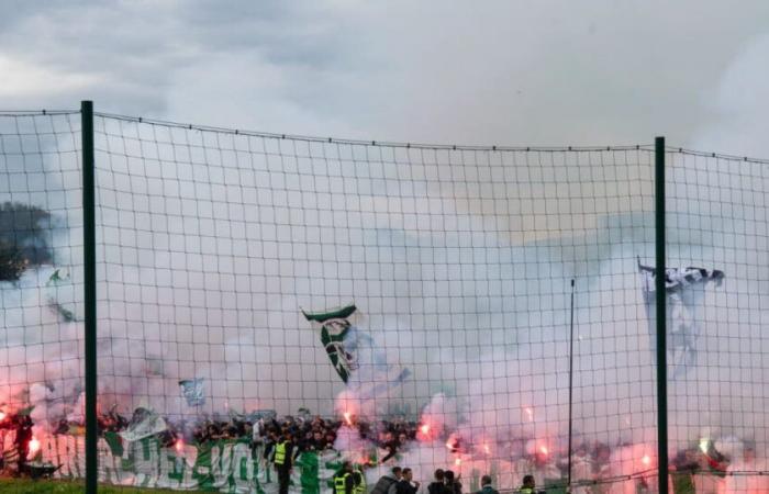 an incandescent atmosphere for the last training session of the Greens