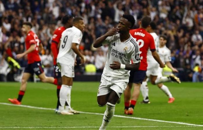 Real Madrid smash against Osasuna in La Liga, hat-trick for Vinicius