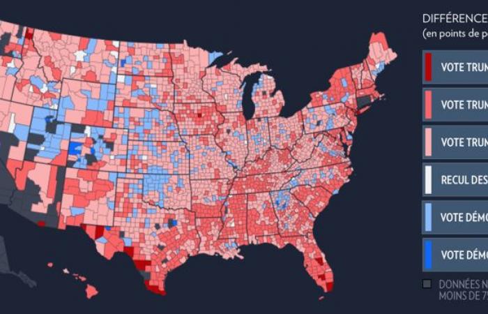 American presidential election | Where have Trump and Harris made the most gains?