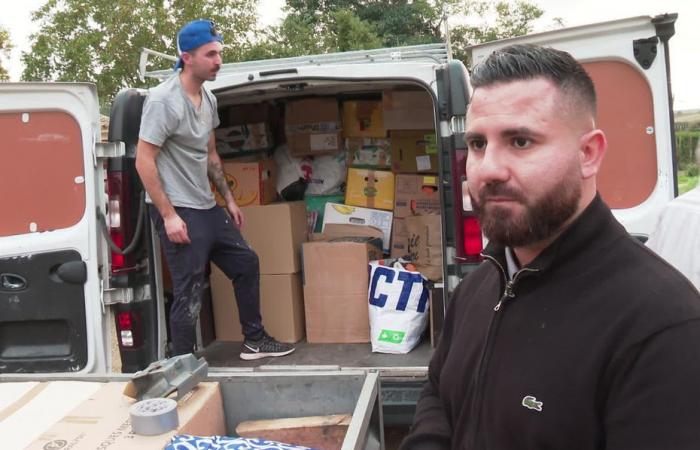 a volunteer firefighter goes to the site with his own means to rescue his family and disaster victims