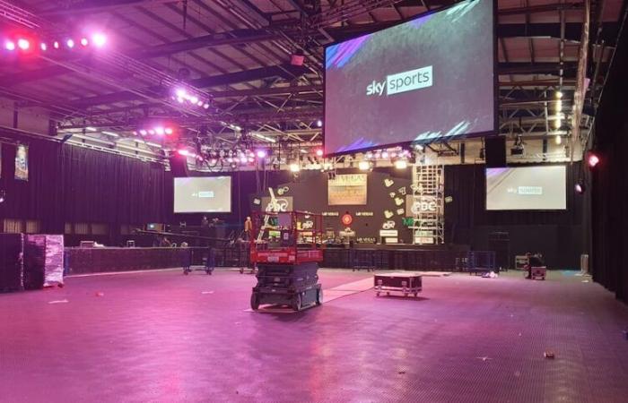 Final work for Grand Slam of Darts underway to get Wolverhampton ready for a bullseye