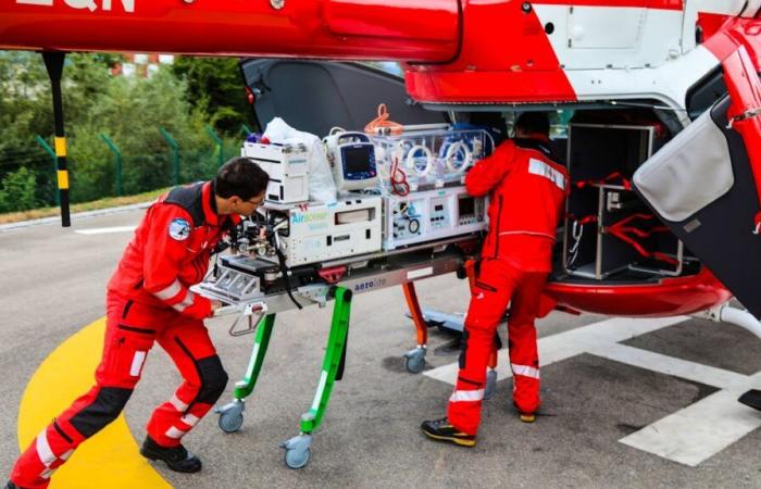 Three babies were able to be airlifted despite the fog