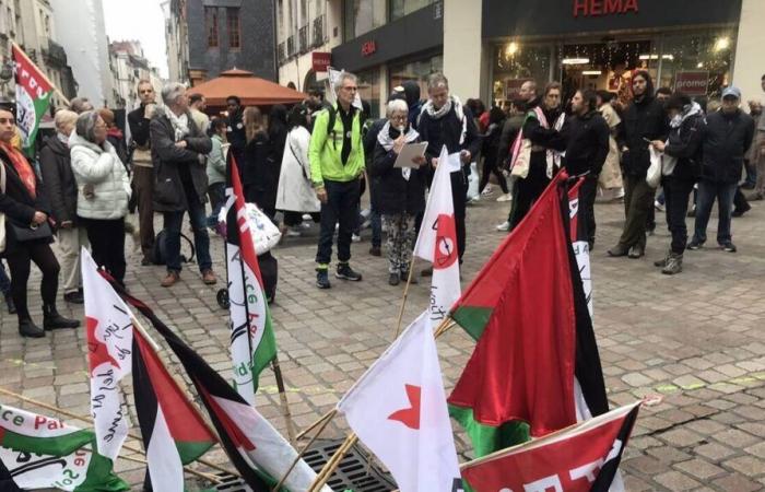 Gathered in support of Palestine, they denounce the coming to France of an Israeli minister