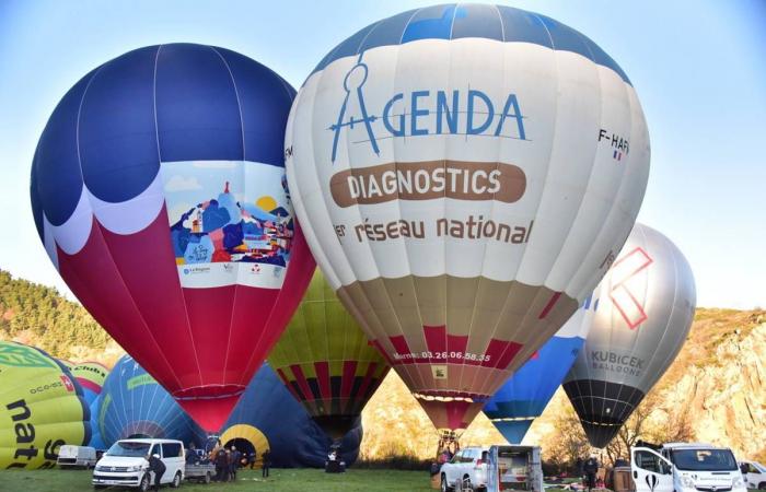 Hot air balloons took off over Haute-Loire