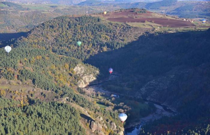 Hot air balloons took off over Haute-Loire