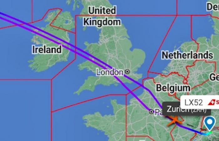 The breakdown in a Swiss plane: return to Zurich instead of Boston