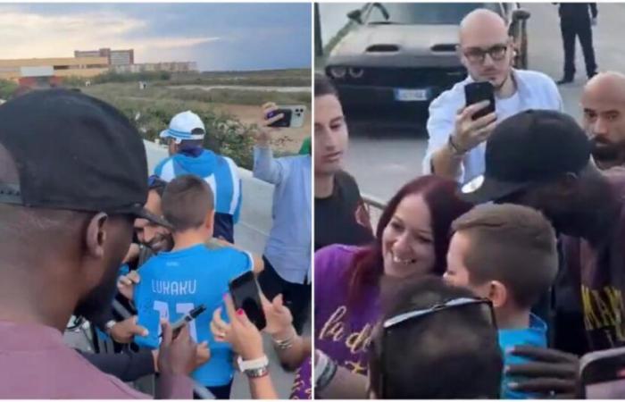 Romelu Lukaku makes young Napoli fan cry with joy (video)