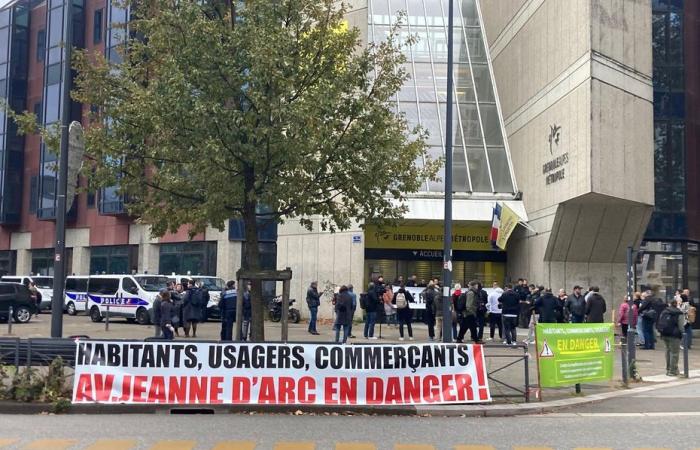 residents protest against the removal of parking spaces in Grenoble