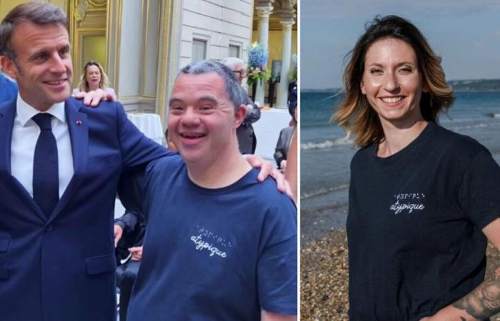 Branded in Braille, Estelle’s t-shirts worn by the actors of “Un p’tit truc en plus”