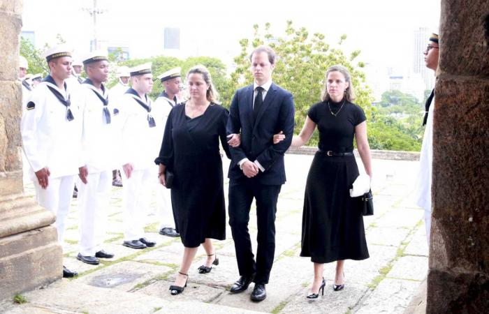 The Imperial Family of Brazil at the funeral of Prince Antônio of Orléans-Braganza