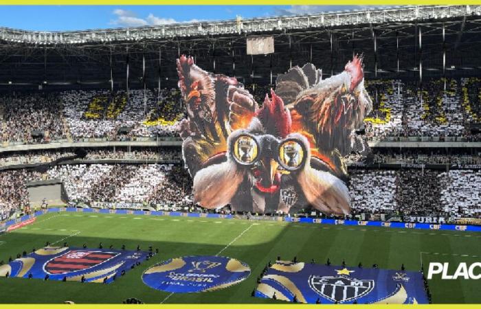 Atlético fans make a mosaic in the final of the Copa do Brasil; see photos