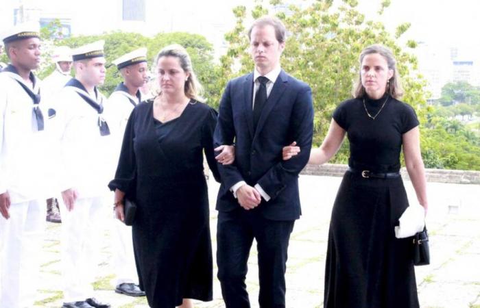 The Imperial Family of Brazil at the funeral of Prince Antônio of Orléans-Braganza