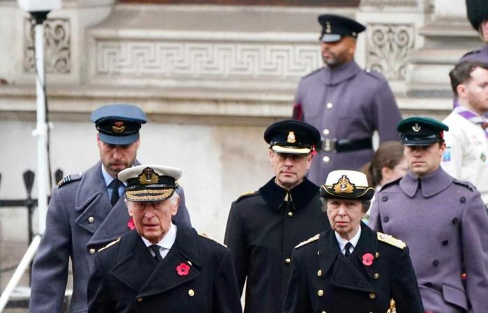 King Charles III brings his family together at the Cenotaph for Remembrance Sunday