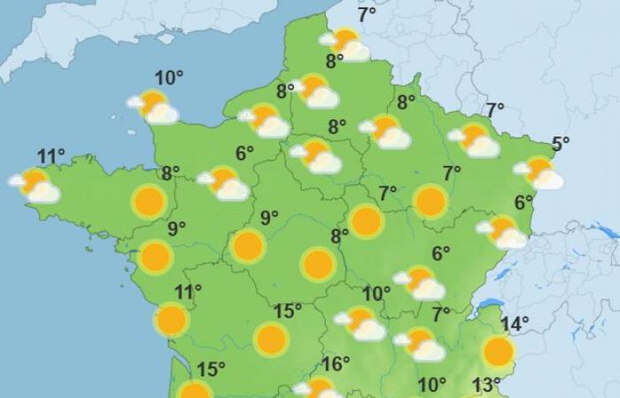 Temperatures falling at the start of the week, but clearings expected: the weather of the week in France