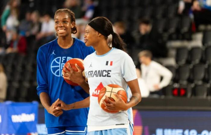 The French women's team faces Latvia at 5:10 p.m.