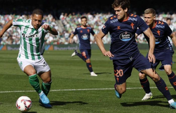 BETIS CELTA LEAGUE CHRONICLE | Betis recovers from Celta’s early goal before the break (1-1)