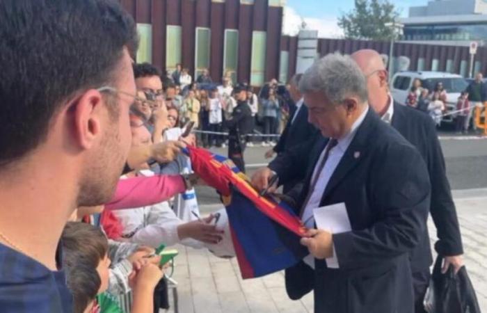 Barça is already in San Sebastián, with Laporta acclaimed