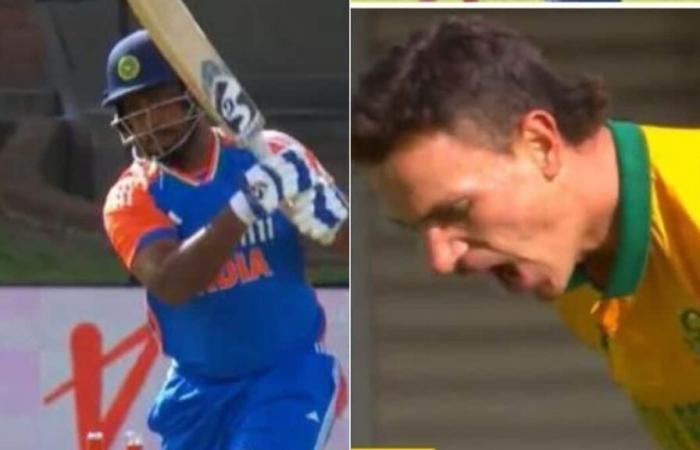 After Back-To-Back Hundreds, Sanju Samson Falls For A Duck As Marco Jansen Cleans Him Up: WATCH