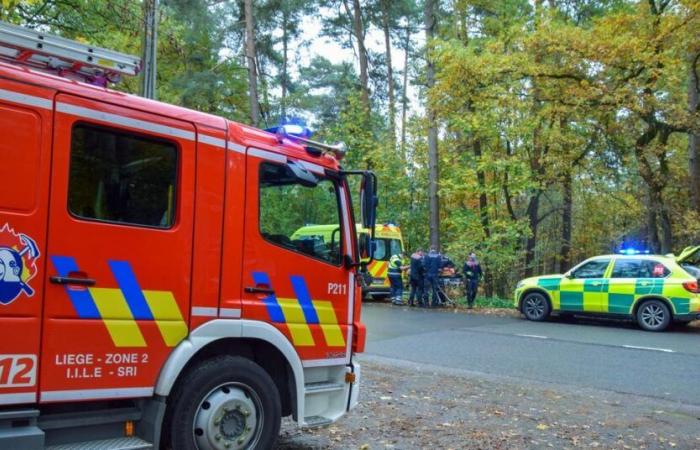 Fire in apartment building after explosion