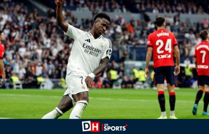 La Liga: Real Madrid recovers against Osasuna with a hat-trick from Vinicius… but loses Rodrygo, Militao and Vazquez