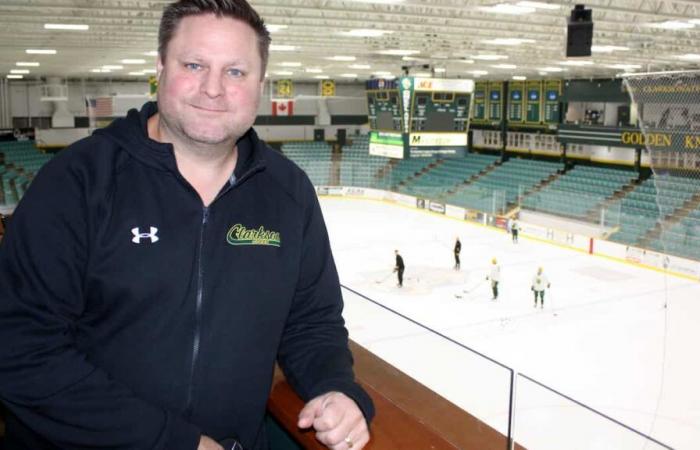 Back at Clarkson University, ex-Rocket coach Jean-François Houle came home