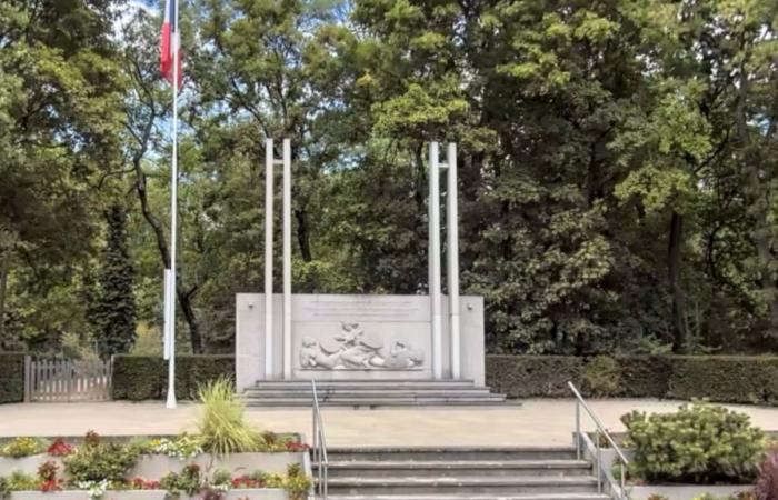 the monument in memory of those shot vandalized by an anti-Israel tag