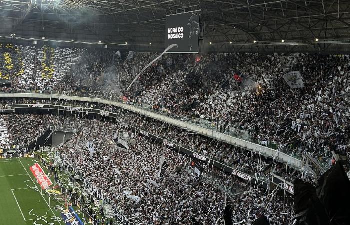 Atlético fans make a mosaic in the final of the Copa do Brasil; see photos