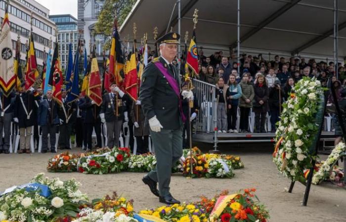 King Philippe commemorates the Armistice at the foot of the Congress column in Brussels (photos)