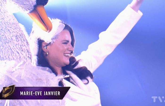 Marie-Ève ​​Janvier delivers a spectacular performance on the set of Masquerade Singers