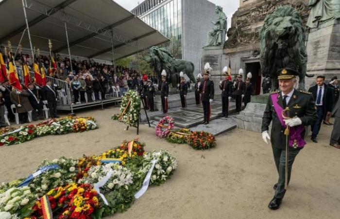 King Philippe commemorates the Armistice at the foot of the Congress column in Brussels (photos)