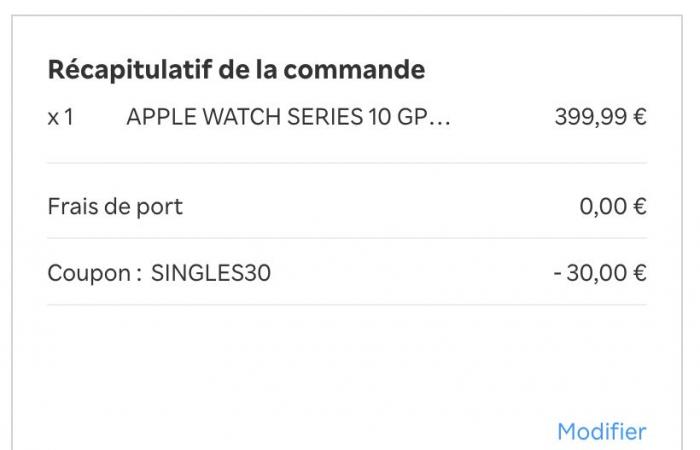 Apple’s latest connected watch is entitled to a nice reduction of €110 during Single Day