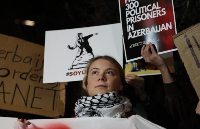 Greta Thunberg holds rally in Georgia to denounce ‘authoritarianism’