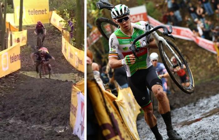 Laurens Sweeck rides solo to victory in Niel’s Jaarmarktcross, Eli Iserbyt crashes in the mud but still finishes fourth