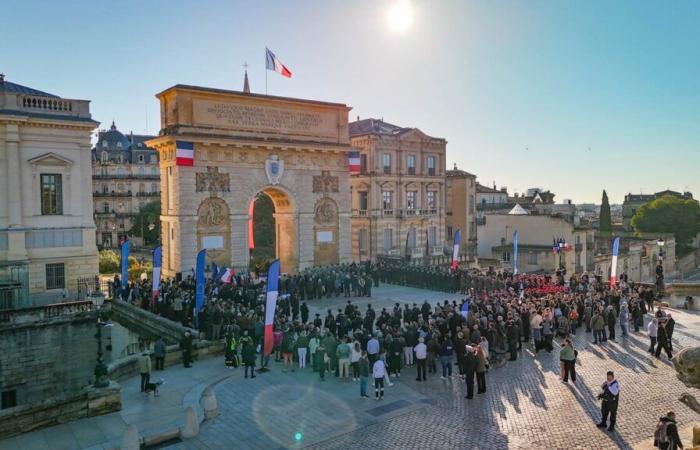 November 11th celebrated under the Arc de Triomphe