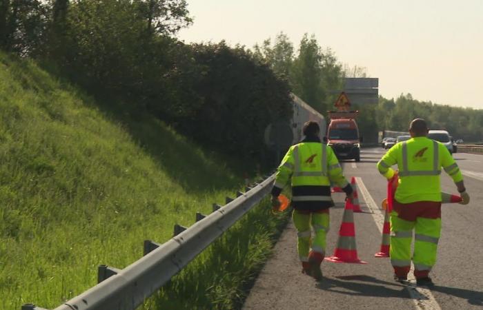 The day after a fatal accident, a DIRO agent hit by a motorist, while the lane was closed