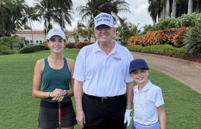 Meanwhile, Donald Trump plays golf with his granddaughter and Elon Musk