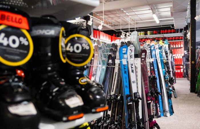 Slowing down in ski shops