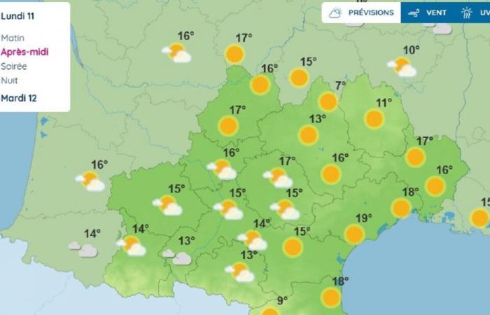 what will the weather be like in Toulouse and Occitanie, according to Météo France?