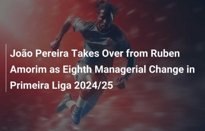 João Pereira takes over from Ruben Amorim during the eighth coaching change in Liga Portugal 2024/25