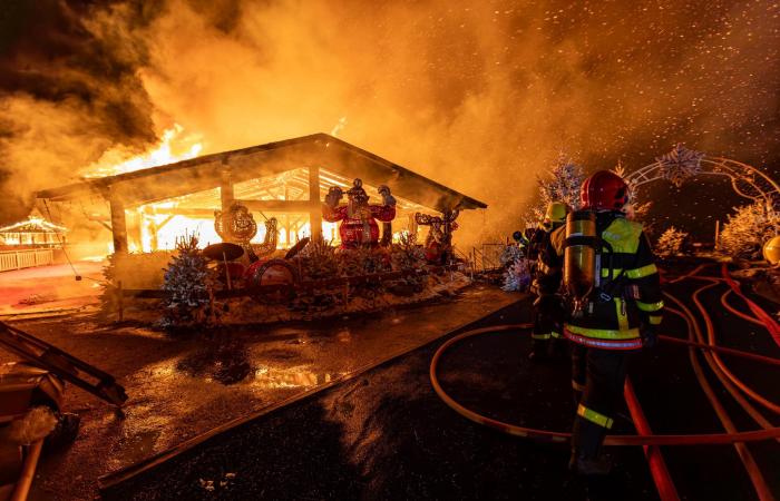 Devastating fire at the Barcarès Christmas village: the Christmas market partially destroyed before its opening