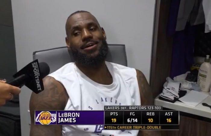 LeBron James breaks his own record and singles out fan as fans make same joke