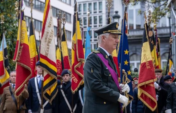 King Philippe commemorates the Armistice at the foot of the Congress column in Brussels (photos)