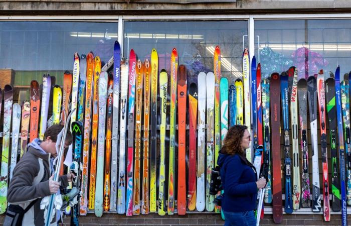 Slowing down in ski shops